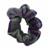 Purple and Grey Tartan Mini Scrunchie