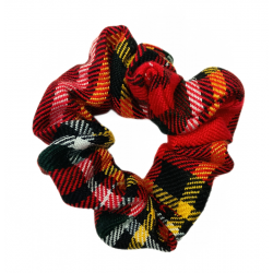 Red Tartan Mini Scrunchie