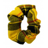 Yellow Tartan Mini Scrunchie