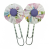 Paperclip Bookmark - White & Lilac Floral