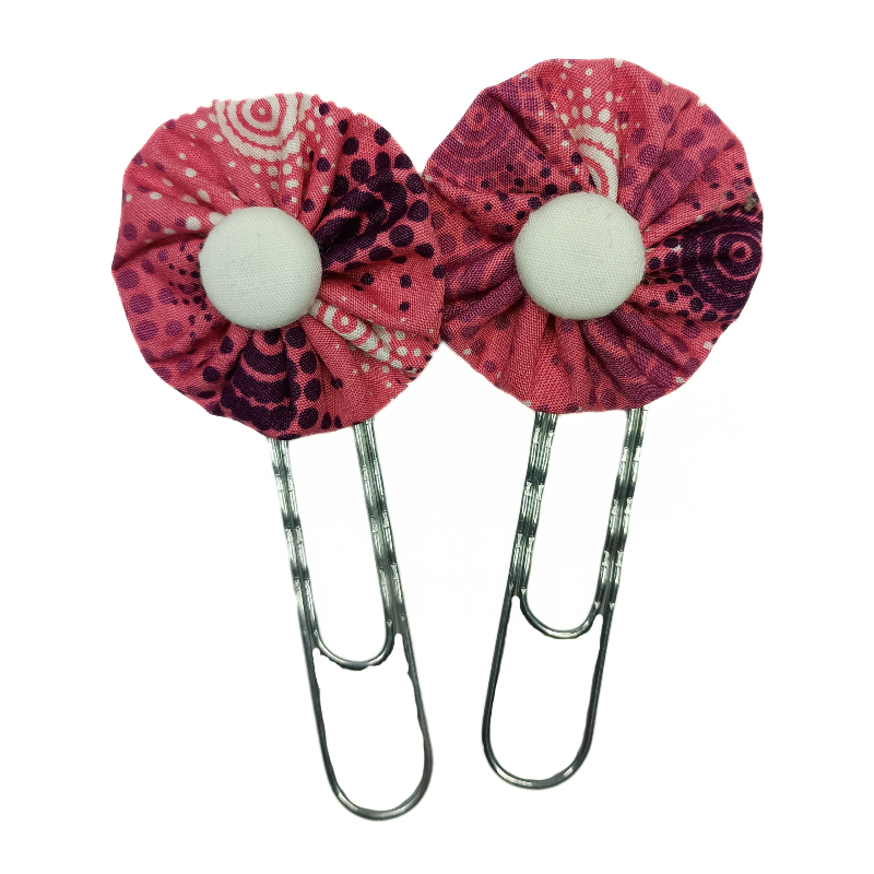 Paperclip Bookmark - Pink Sunburst