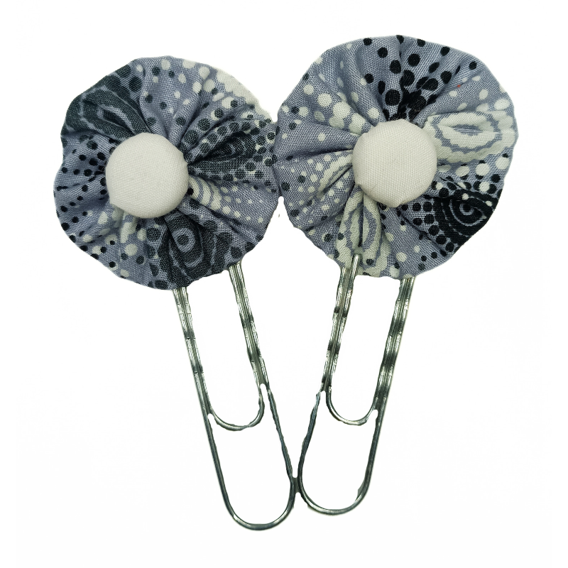 Paperclip Bookmark - Grey Sunburst