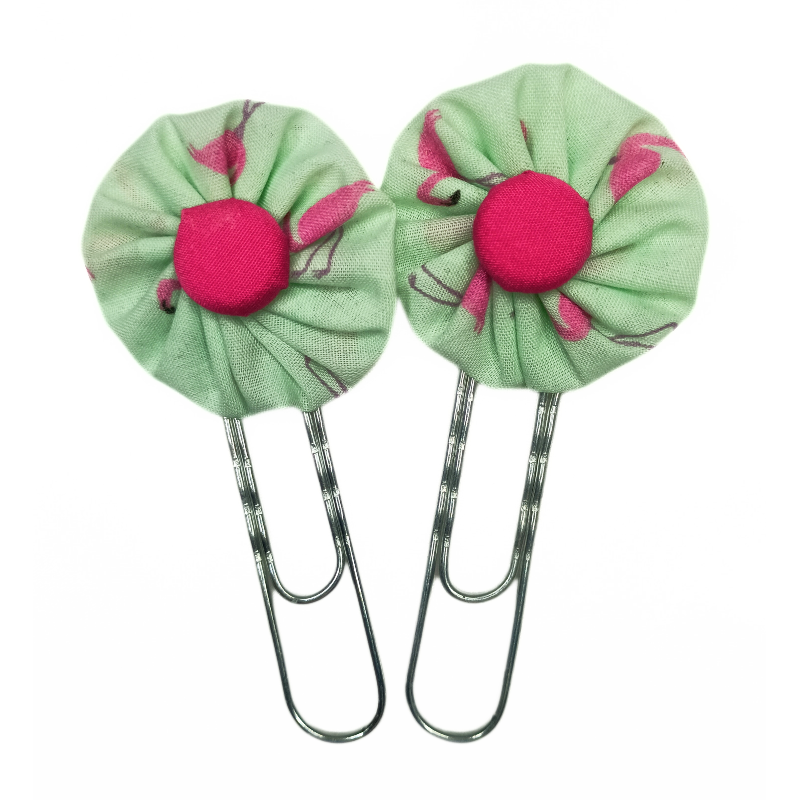 Paperclip Bookmark - Mint Flamingo