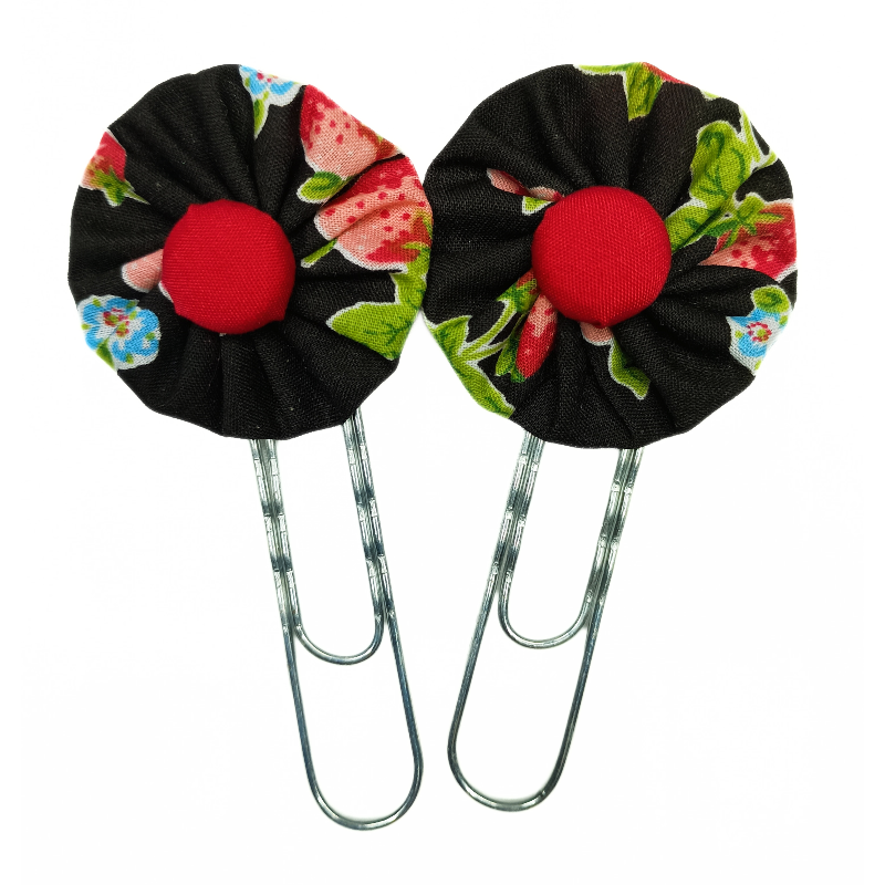 Paperclip Bookmark - Black Strawberry