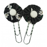 Paperclip Bookmark - Black Daisy