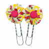 Paperclip Bookmark - Yellow & Cerise Floral