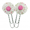 Paperclip Bookmark - White & Pink Ditsy Floral