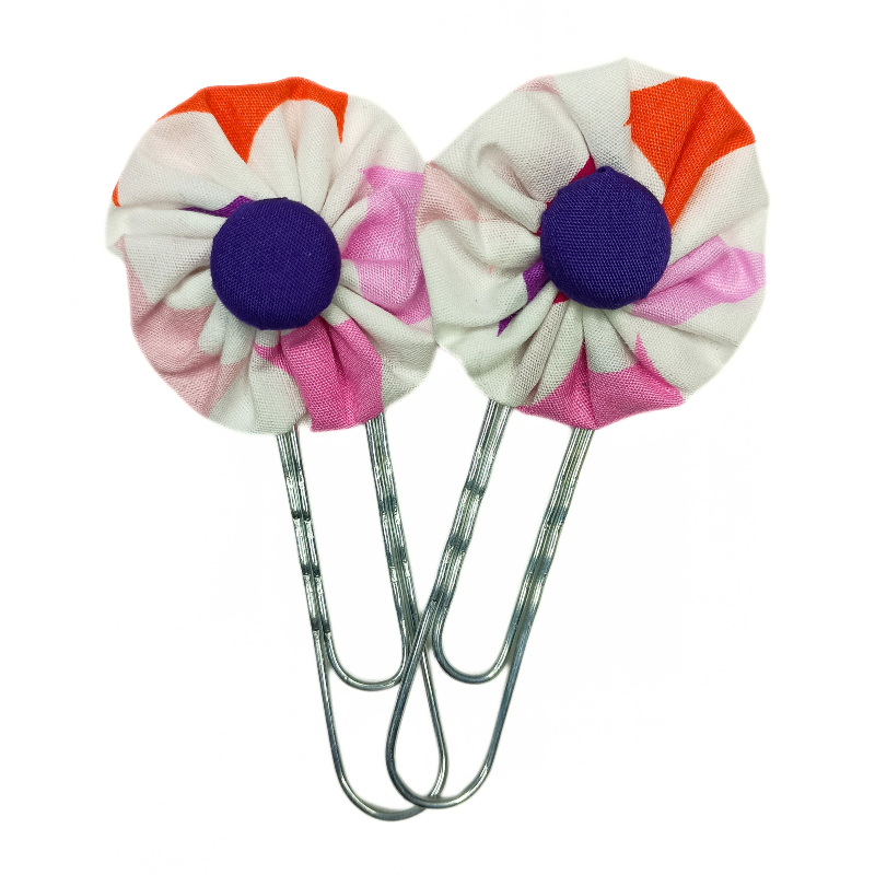 Paperclip Bookmark - Pink, Purple & Red Geometric