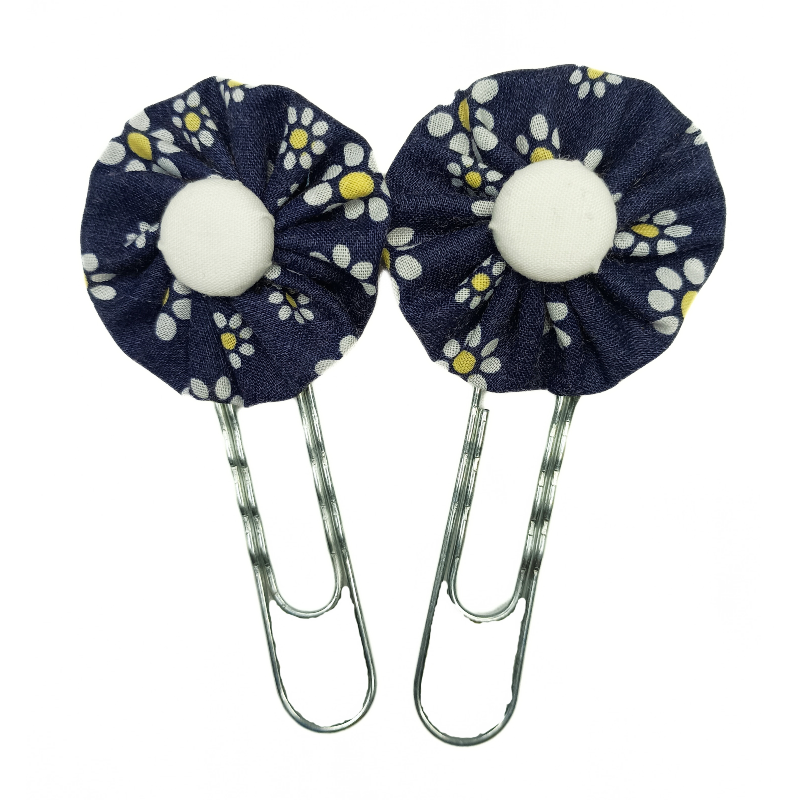 Paperclip Bookmark - Navy Floral