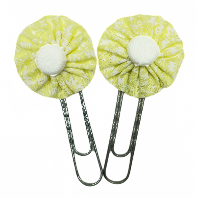Paperclip Bookmark - Lemon Yellow Floral