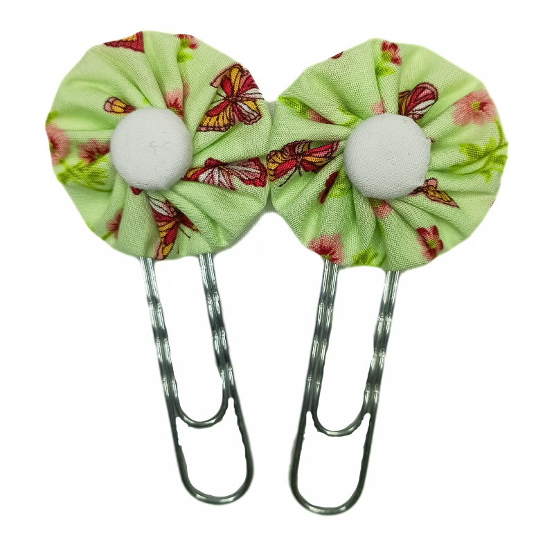 Paperclip Bookmark - Green Butterfly