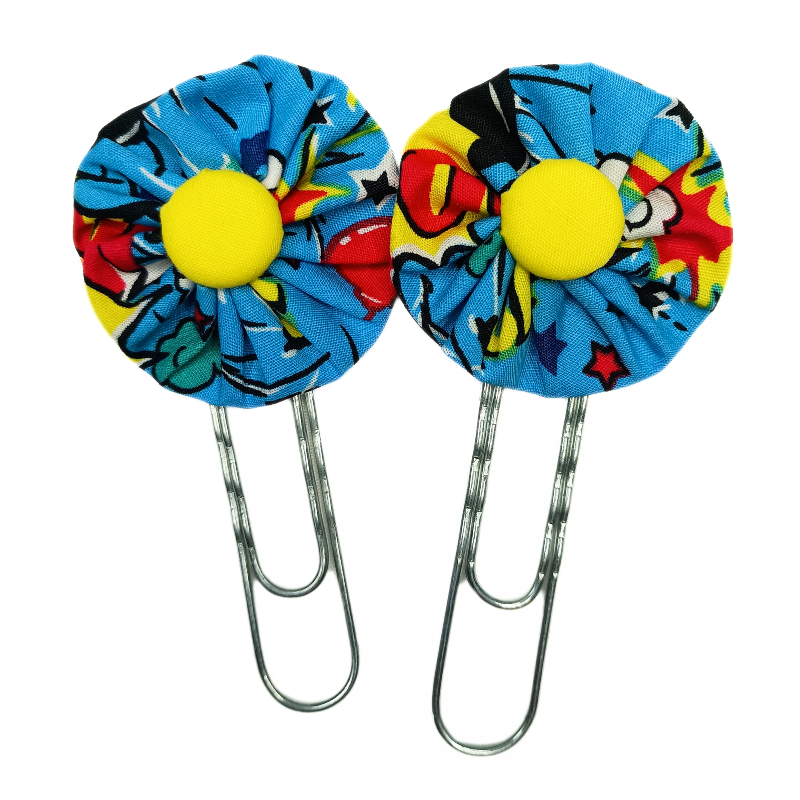 Paperclip Bookmark - Comic Blue