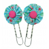 Paperclip Bookmark - Blue & Pink Ditsy Floral