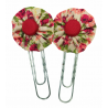 Paperclip Bookmark - Beige & Red Floral