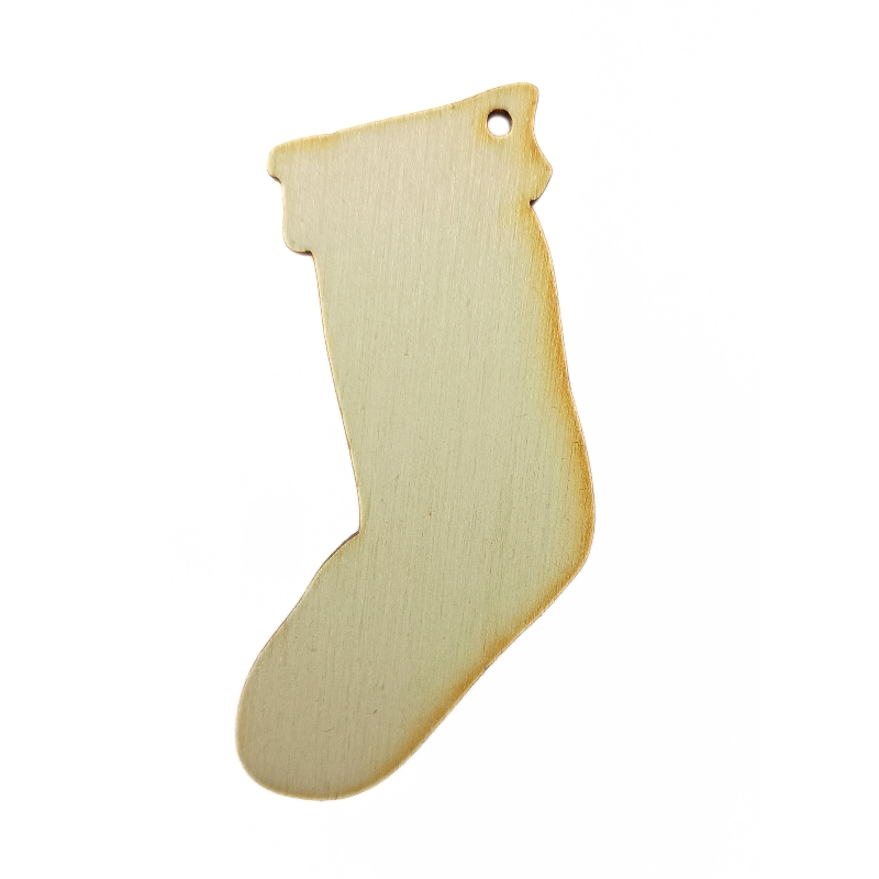 Personalised Wooden Stocking Christmas Decoration
