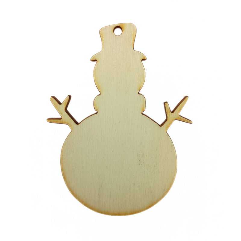 Personalised Wooden Snowman Christmas Decoration