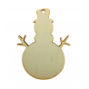 Personalised Wooden Snowman Christmas Decoration