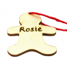 Personalised Wooden Gingerbread Man Christmas Decoration