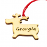 Personalised Wooden Reindeer Christmas Decoration