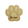 Wooden Paw Print Magnet