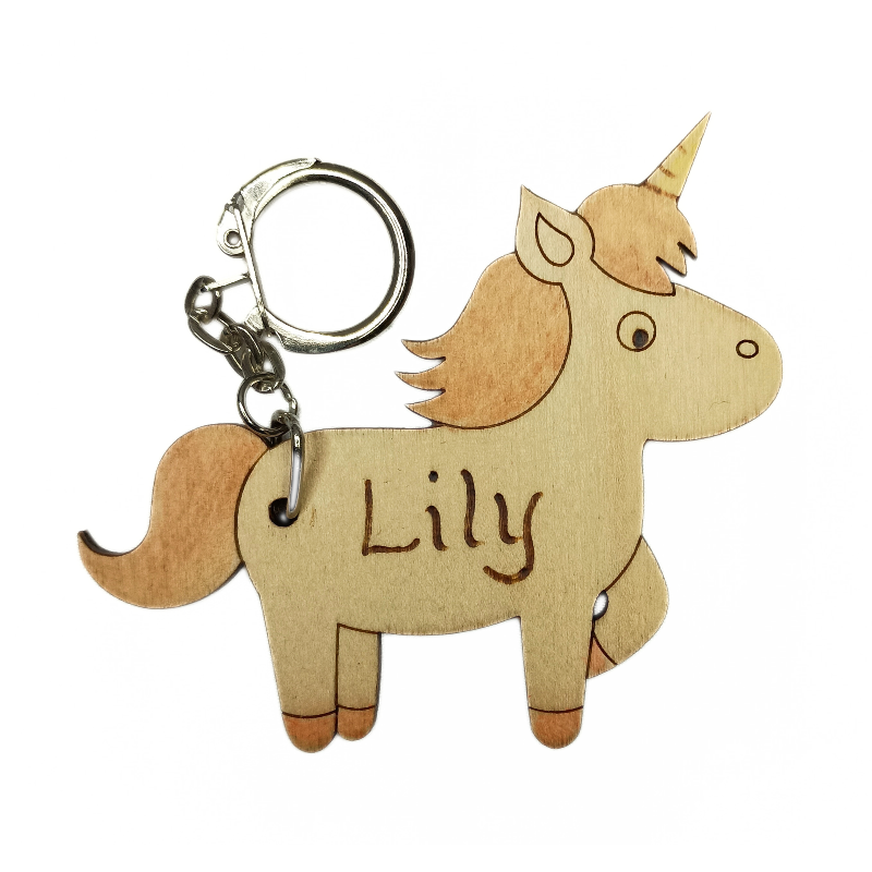 Personalised Unicorn Keyring