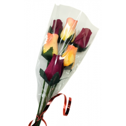 Wooden Rose Bouquet - Wine...