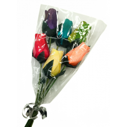 Wooden Rose Bouquet - Rainbow