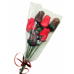Wooden Rose Bouquet - Dark...