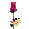 Single Wooden Rose - Purple - Mum