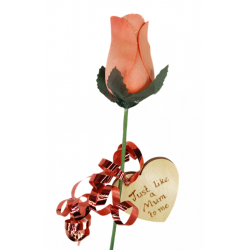 Single Wooden Rose - Orange...