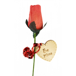Single Wooden Rose - Pastel...