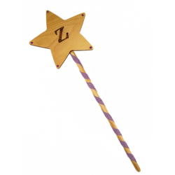 Wooden Wand - with Initial "Z"