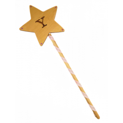 Wooden Wand - with Initial "Y"