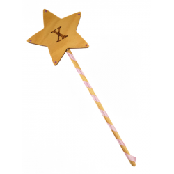 Wooden Wand - with Initial "X"