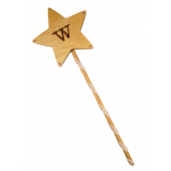 Wooden Wand - with Initial "W"