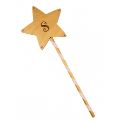 Wooden Wand - with Initial "S"