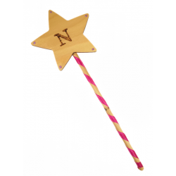 Wooden Wand - with Initial "N"