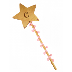 Wooden Wand - with Initial "C"
