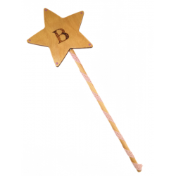 Wooden Wand - with Initial "B"
