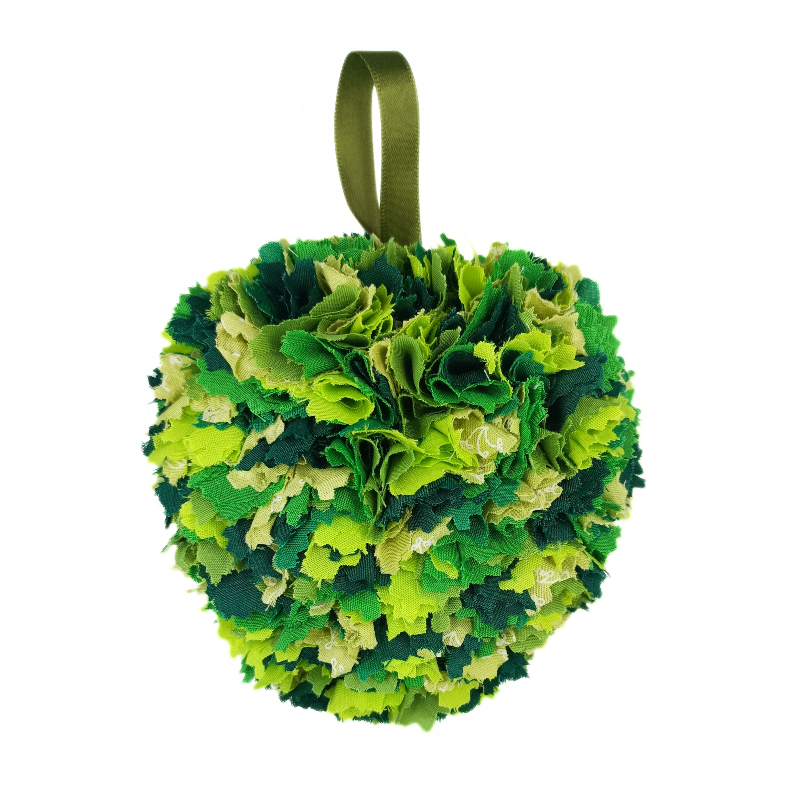 Green Fabric Heart Decoration