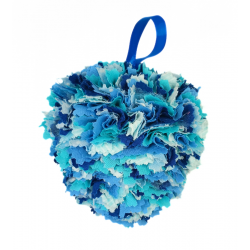 Blue Fabric Heart Decoration