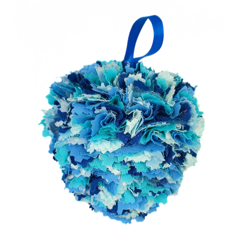 Blue Fabric Heart Decoration
