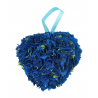 Blue and Yellow Fabric Heart Decoration
