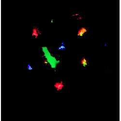 25cm Fabric Heart Wreath with lights - Rainbow