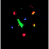 25cm Fabric Heart Wreath with lights - Rainbow