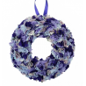 12cm Fabric Wreath with lights - Shades of Purple