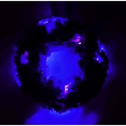 12cm Fabric Wreath with lights - Shades of Purple