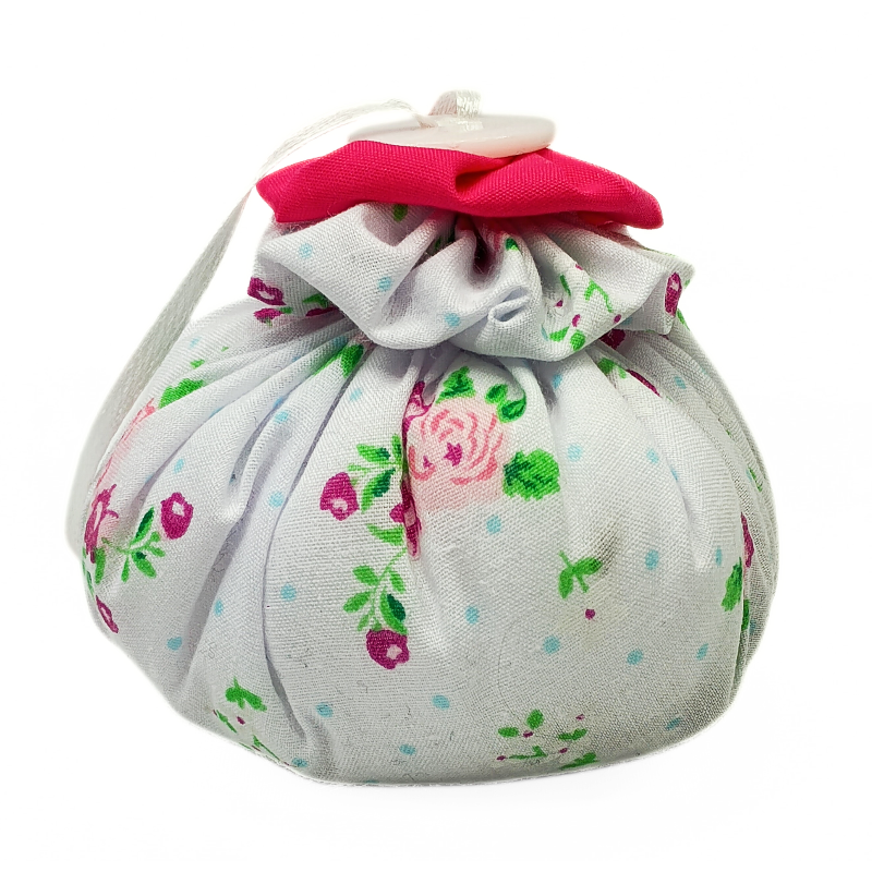 Lavender Puff - White & Cerise Floral