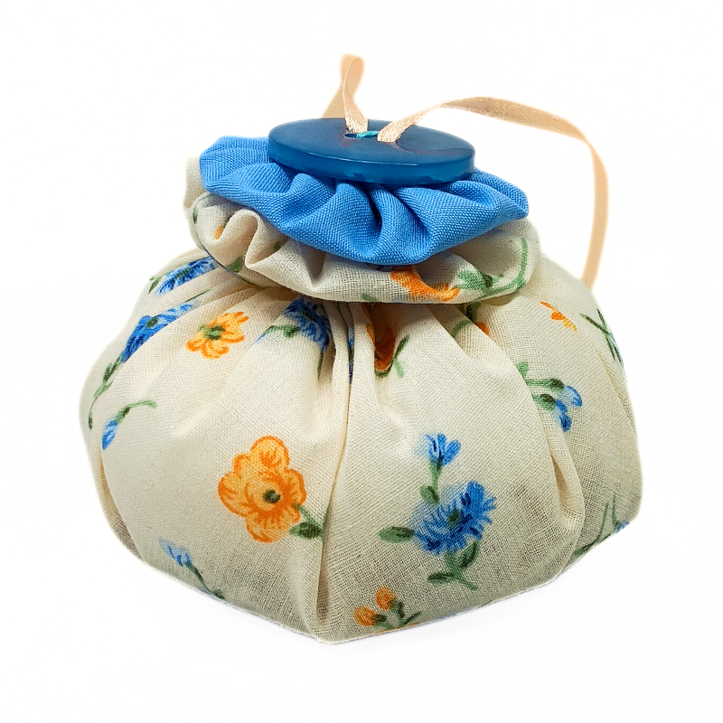 Lavender Puff - Peach, Orange & Blue Floral