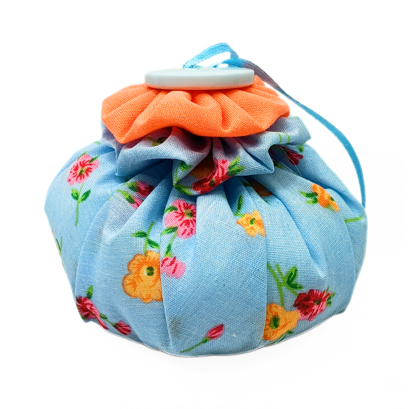 Lavender Puff - Blue, Orange & Pink Floral